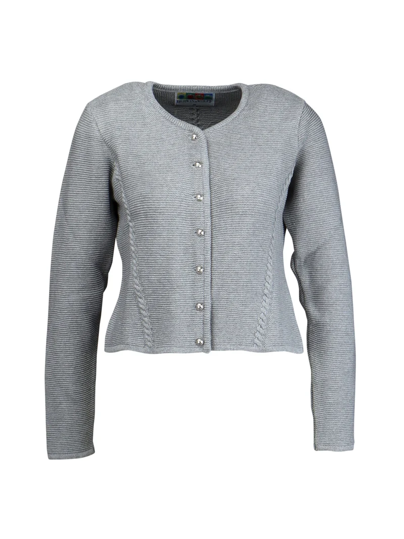 Klassische Strickjacke mit rundem Ausschnitt