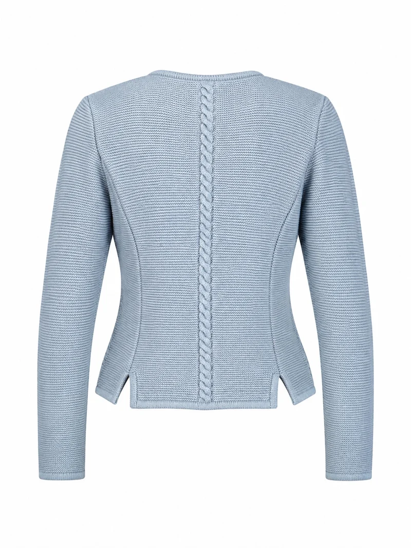 Klassische Strickjacke mit rundem Ausschnitt