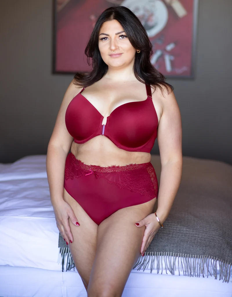 Vorderverschluss-BH Pure Luxe Bordeaux