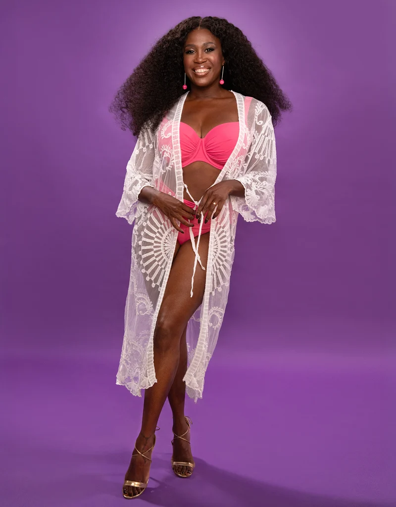 Beach-Kimono Mambo Long Ivory