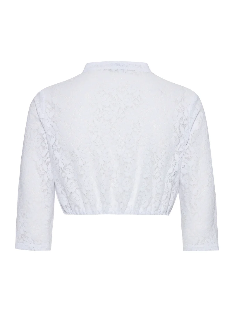Spitzen-Dirndlbluse mit V-Ausschnitt & Stretch