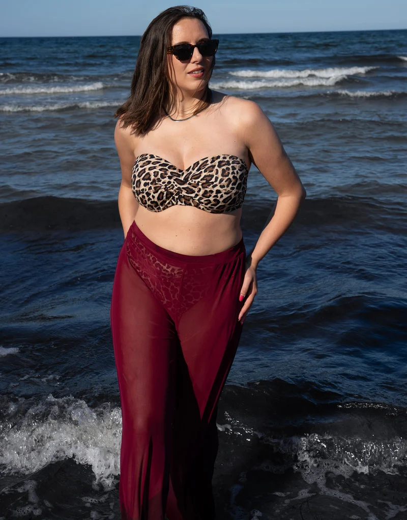 Hose Sheer Transparent Bordeaux