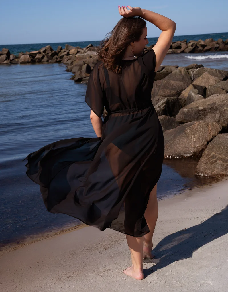 Kleid Sheer Transparent Black
