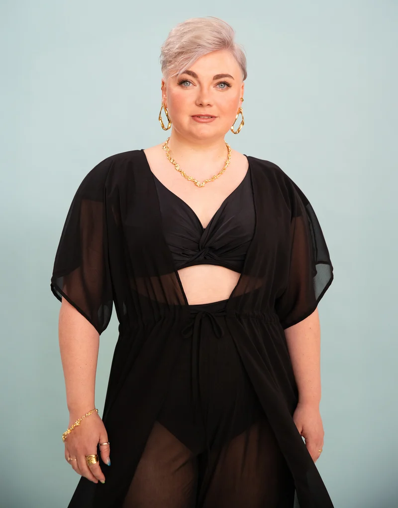 Kleid Sheer Transparent Black