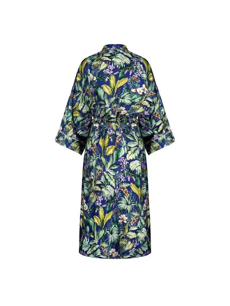 Lise Charmel – Bain De Nature Mittellanges Negligé-Kleid Vert Parme