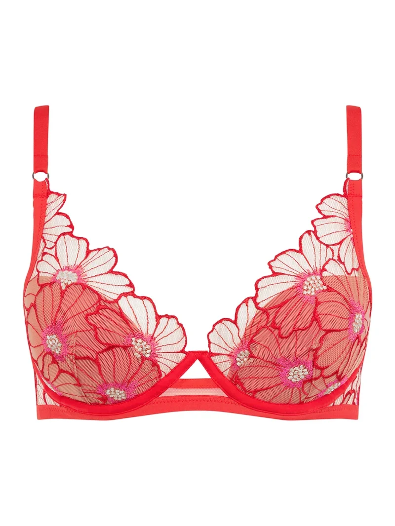 Chantelle – Üppiger T-Shirt-BH mit auffälliger Blume