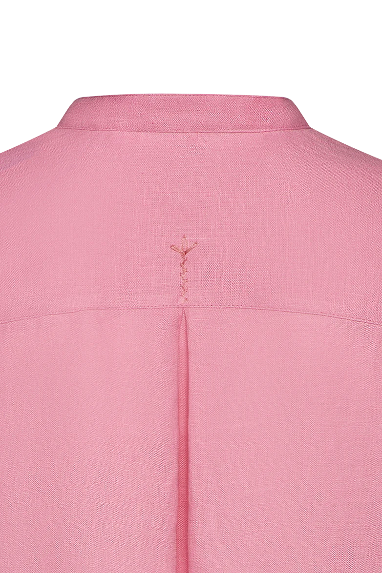 Leinenbluse mit Rüschenärmel