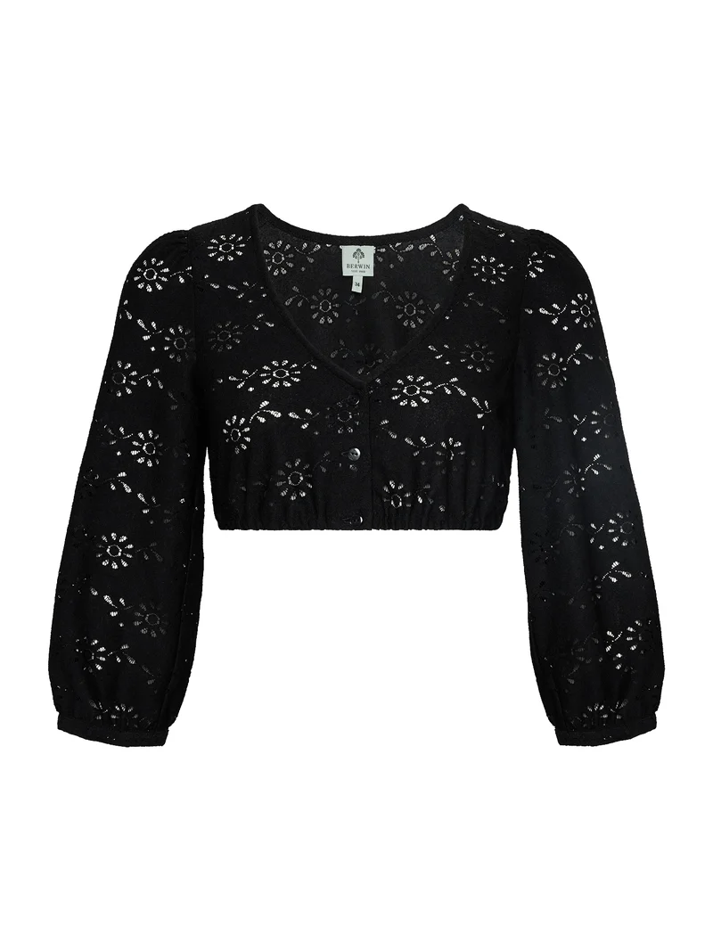 Spitzen-Dirndlbluse mit weitem Arm