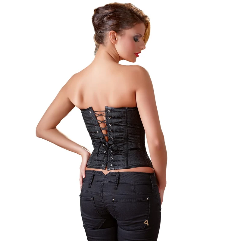 Straps Corsage M - 2XL im edlen Brokat-Look mit Stäben "Patricia"