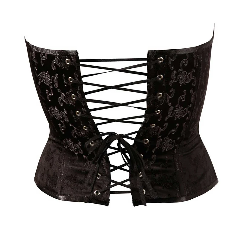 Straps Corsage M - 2XL im edlen Brokat-Look mit Stäben "Patricia"