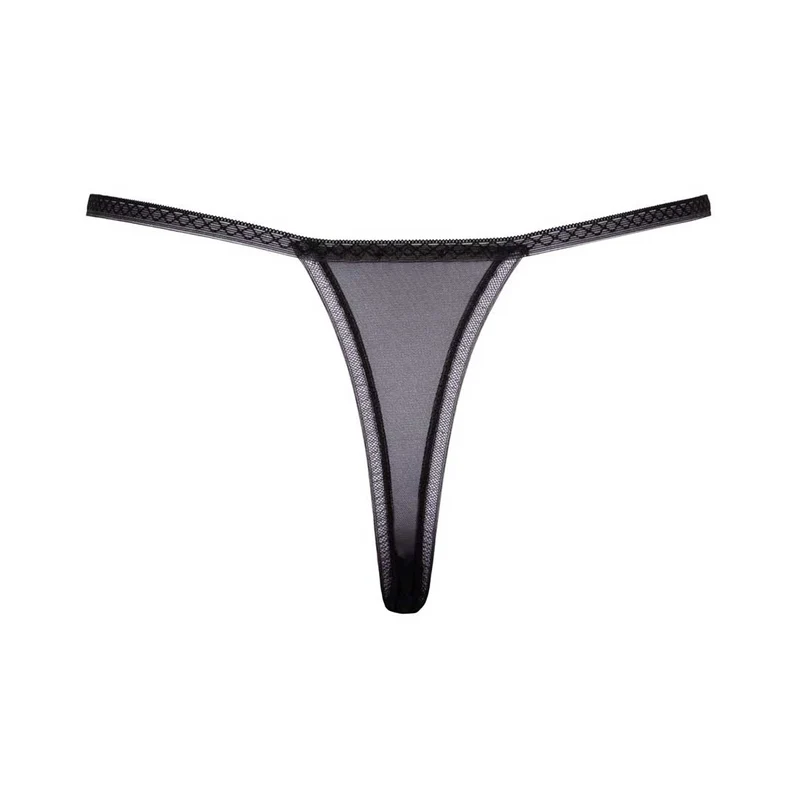 Damen Rio String ouvert S-L mit Strass-Ketten und Perlen "Blume"
