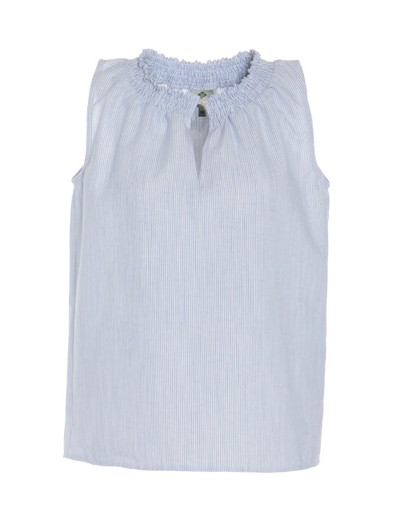 Bluse aus schmalem Streifen ohne Arm