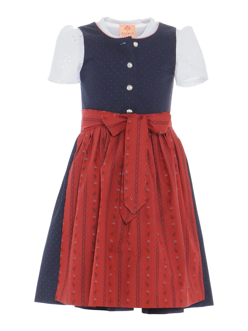Kinderdirndl mit passender Spitzenbluse