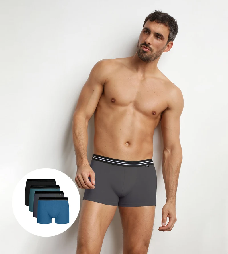 4er-Pack Herrenboxershorts aus Stretch-Baumwolle Rivière EcoDim