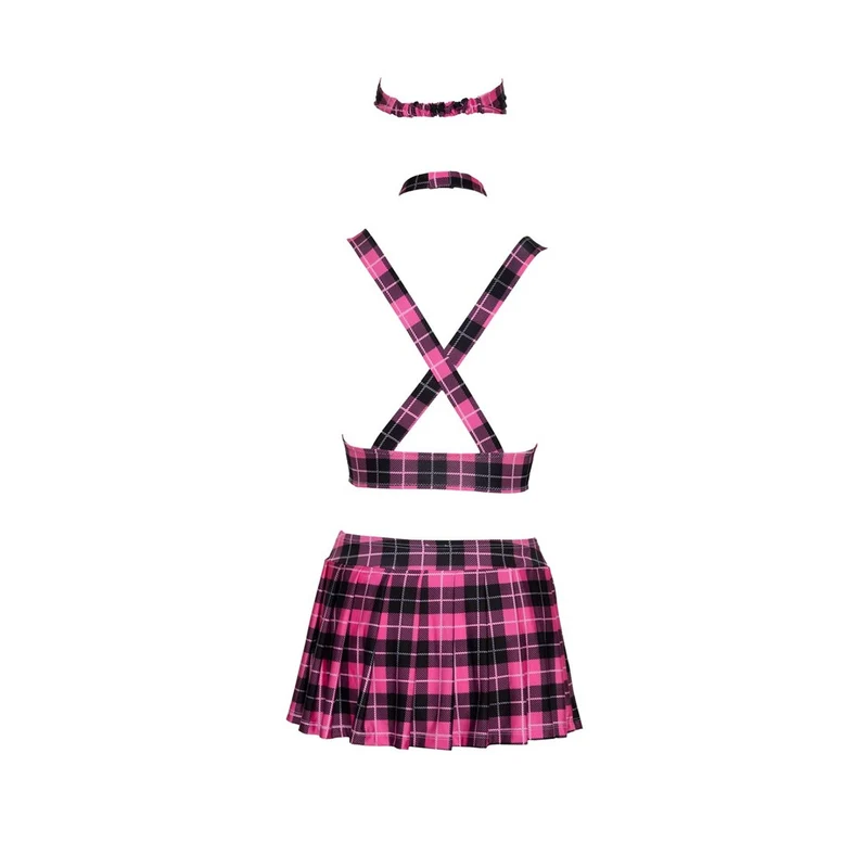 Schulmädchen-Uniform S-XL sexy Kostüm mit Krawatte "Florina"
