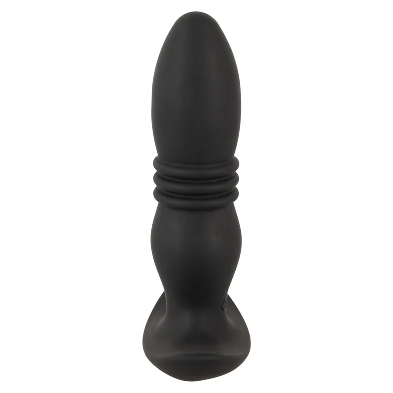 Vibro-Analplug mit kräftiger Stoßfunktion und Fernbedienung - 14,4 cm