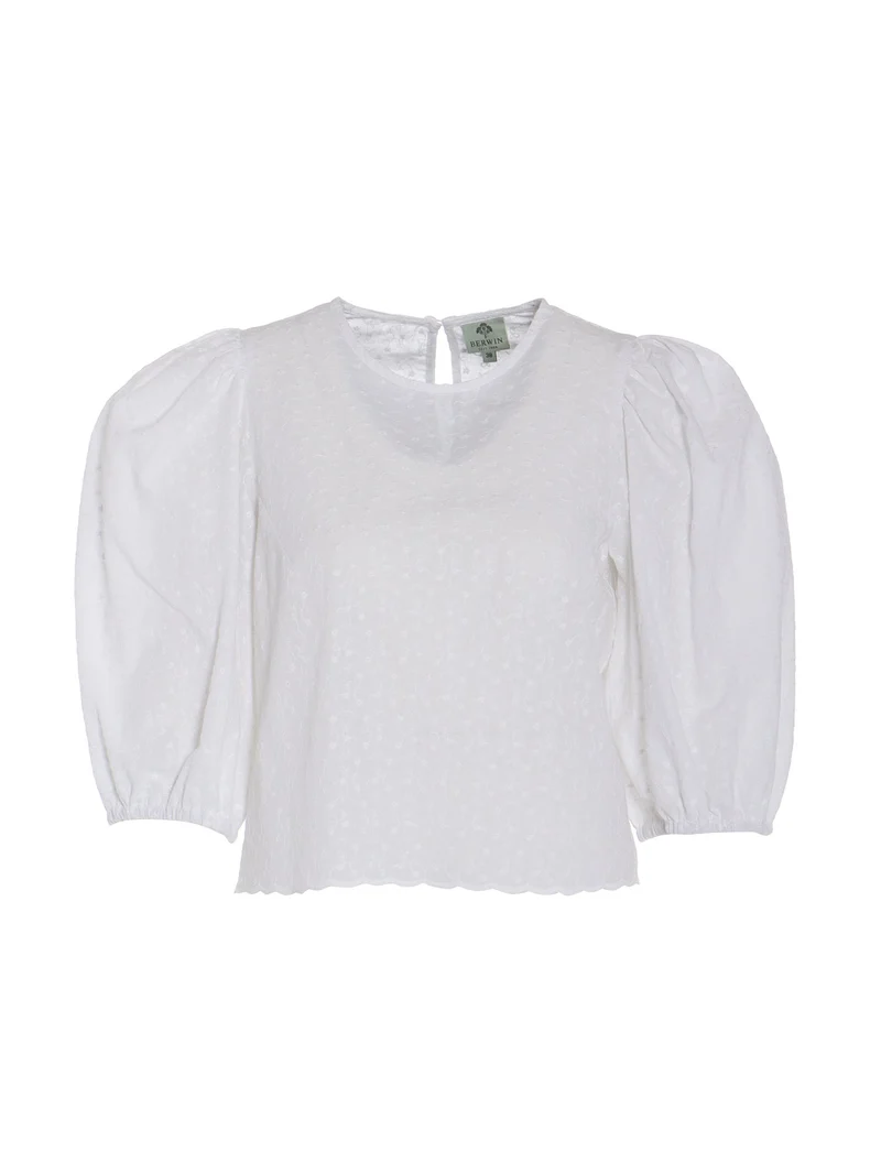 Bluse bestickt mit Saumbordüre