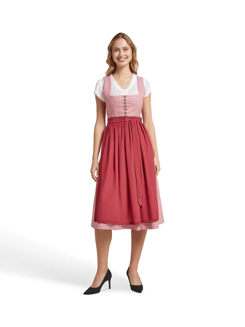Spitzen-Dirndlbluse mit V-Ausschnitt