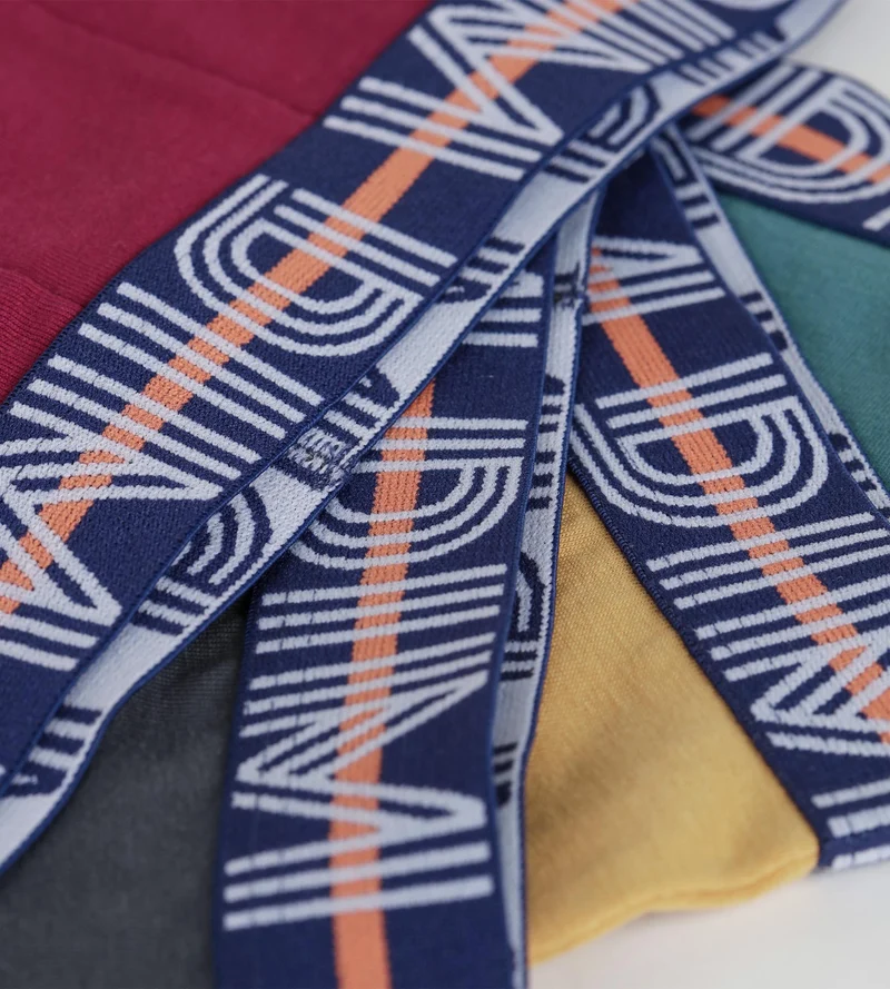 4er-Pack Boxershorts für Jungs in Bordeauxrot, Gelb, Ebenholz und Grün aus Stretch-Baumwolle für Kinder