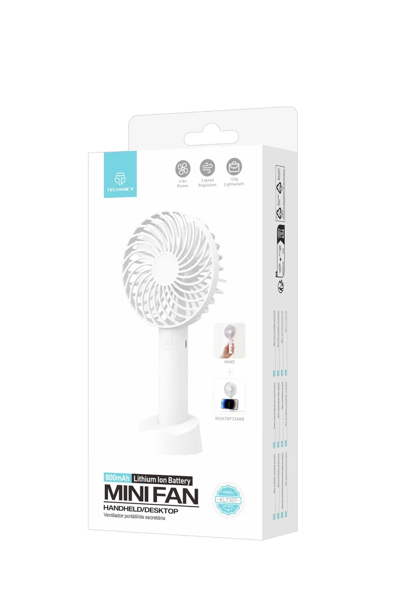 Tragbarer Mini-Handventilator - wiederaufladbarer Akku