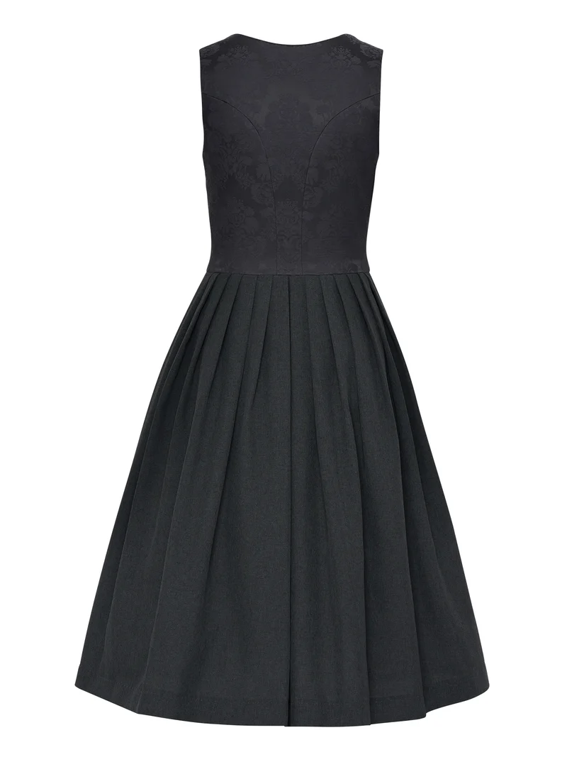 BERWIN Dirndl mit Jacquard-Mieder & Knopfleiste