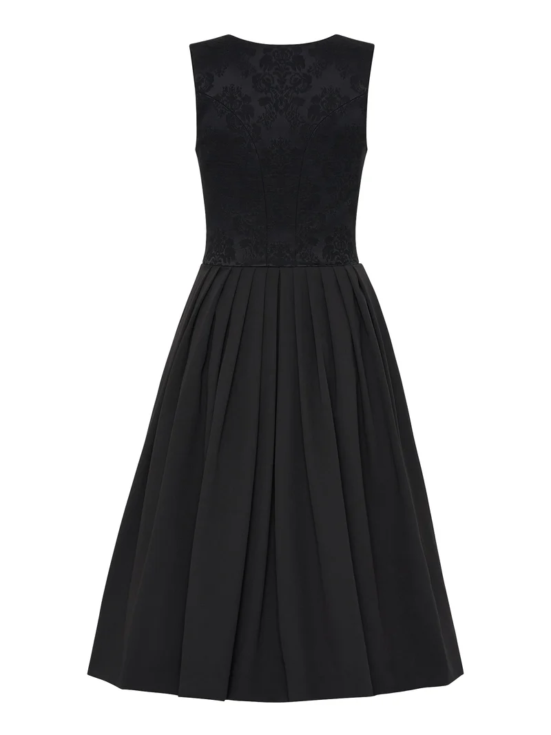 BERWIN Dirndl mit Jacquard-Mieder & Knopfleiste