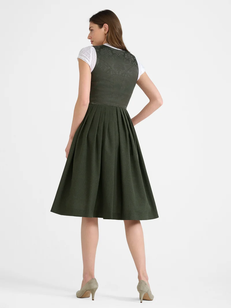 BERWIN Dirndl mit Jacquard-Mieder & Knopfleiste