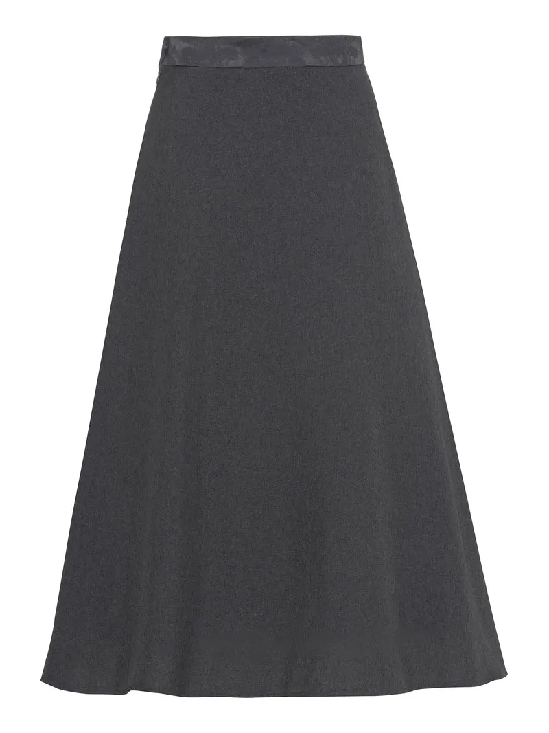 A-Linien-Rock mit Jacquardbund – 80 cm