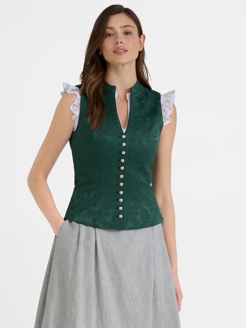 Mieder Stretch-Jacquard mit Stehkragen