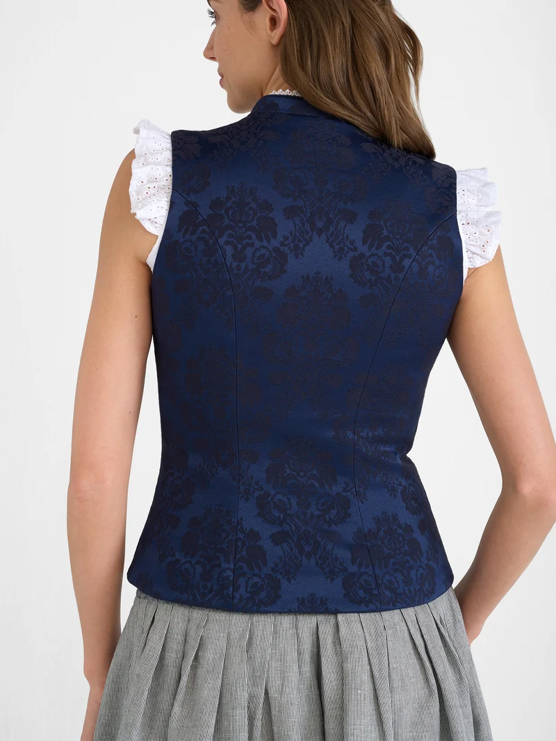 Mieder Stretch-Jacquard mit Stehkragen