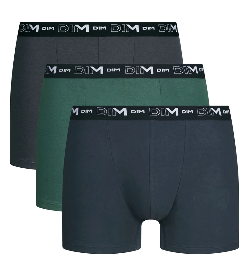 3er-Pack Boxershorts für Herren Vert Nébuleuse Dim Coton Stretch
