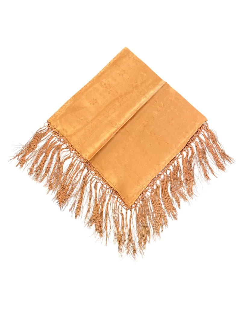 Seidentuch Fransen Apricot