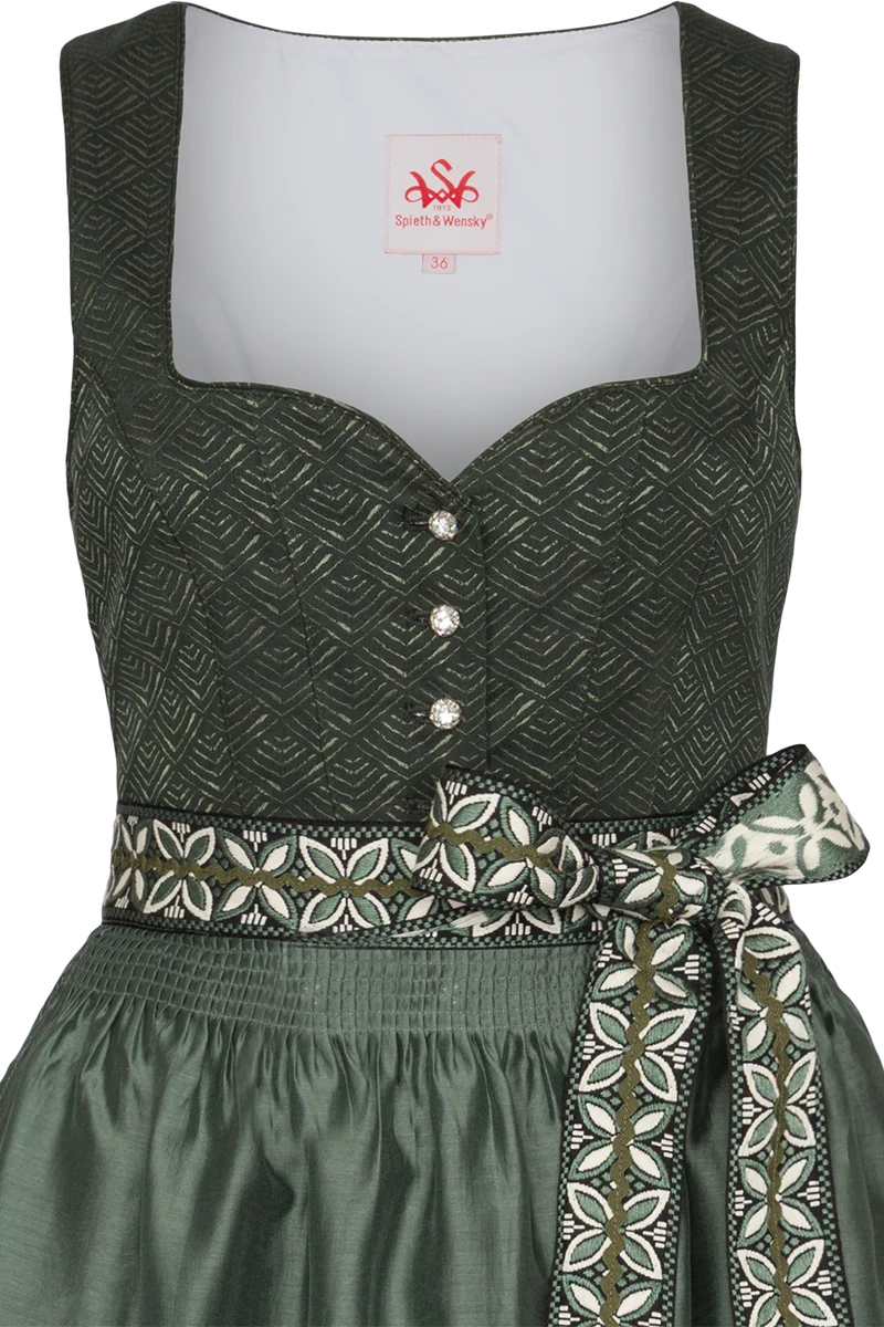 Midi-Dirndl mit herzförmigem Ausschnitt