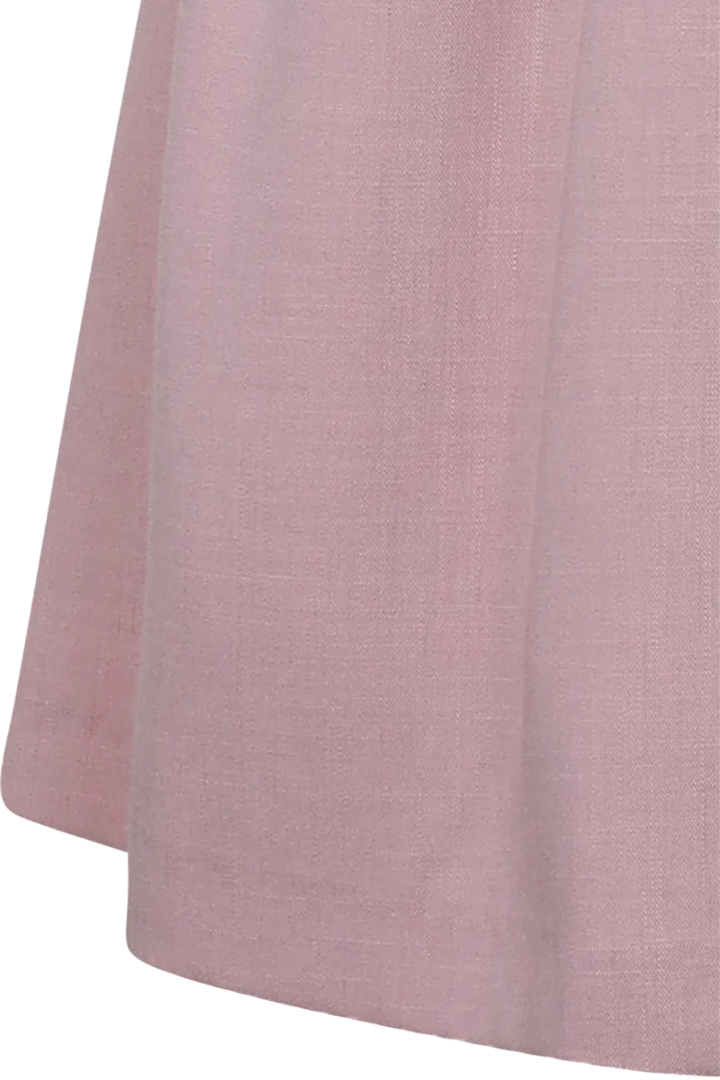Monochromes Midi-Dirndl mit Schließe und Flügelärmel - blush