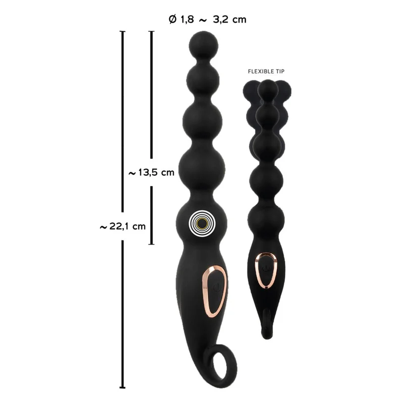 Anal-Vibrator im Kugeldesign mit 7 Vibrationsmodi, wasserdicht - 22,1 cm