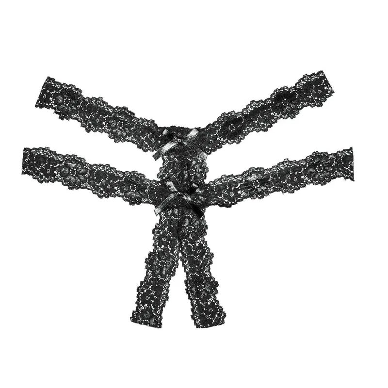 Allure Southern Rhapsody Panty S - L schwarz mit Spitze ouvert