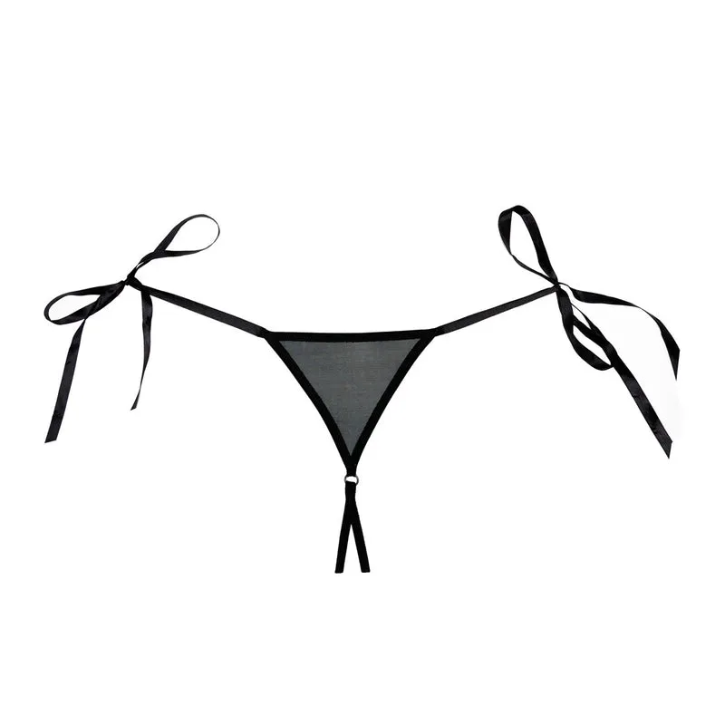 Allure Adore Lolita Panty S - L schwarz mit Schleifen