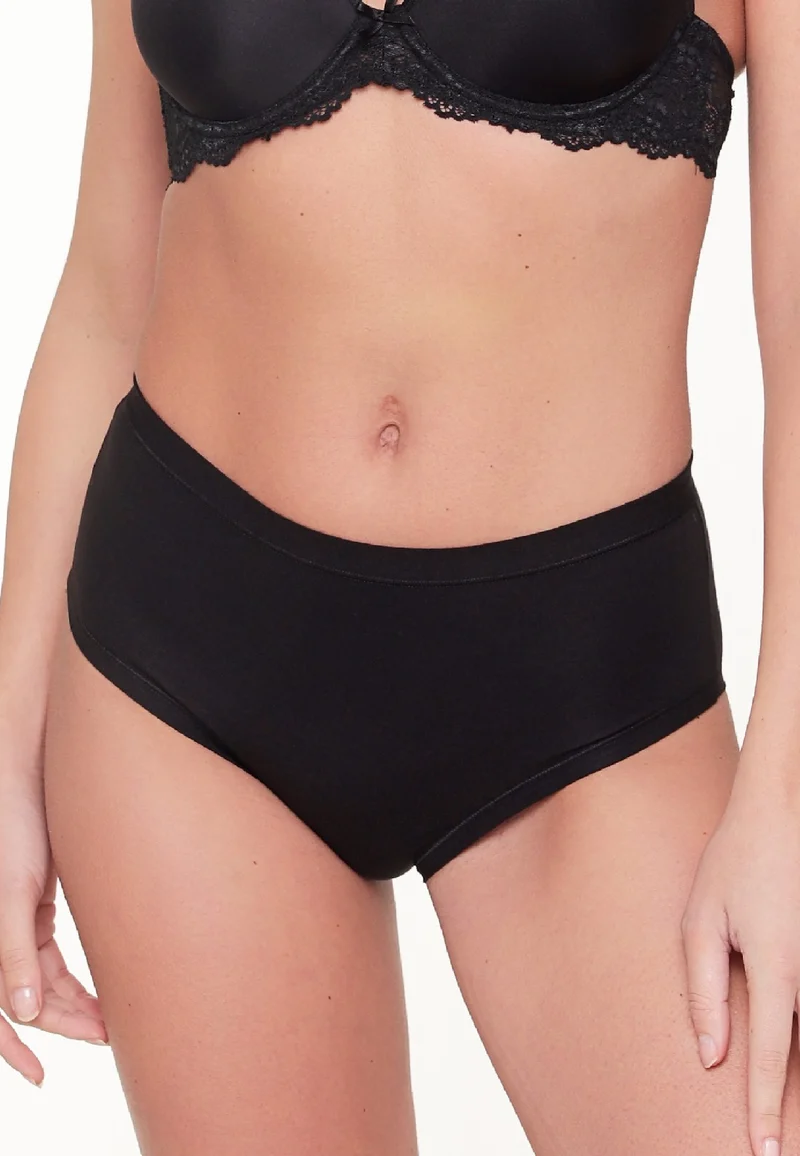 LingaDore 3607B-1 3er Pack Maxi Slip Schwarz