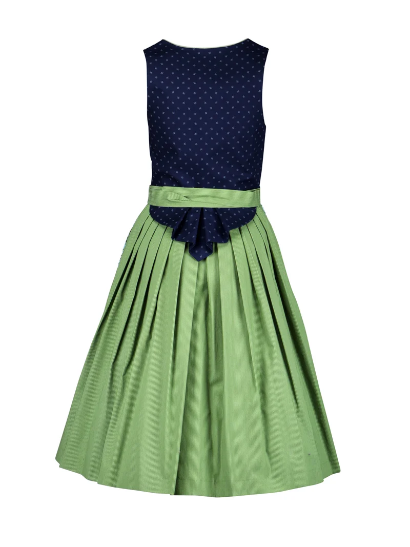 Dirndl mit quergestreifter Schürze