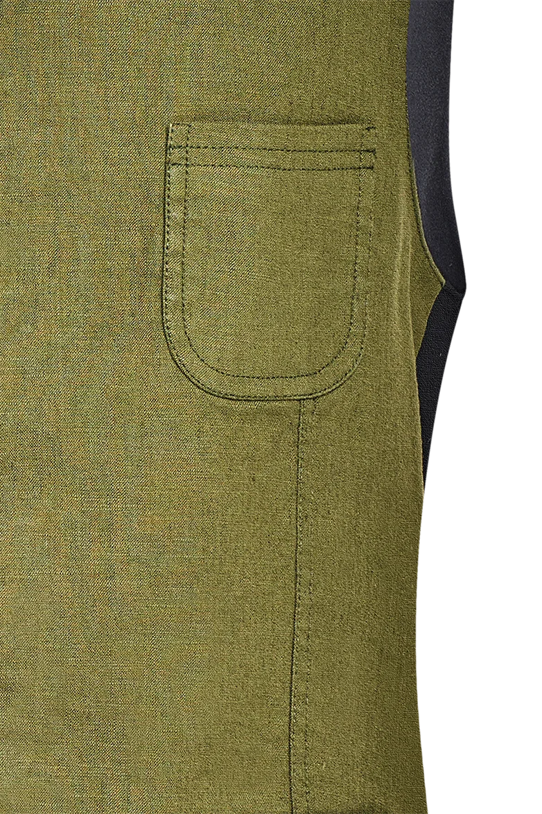 Vorpatiniertes Gilet aus Baumwolle/Leinen