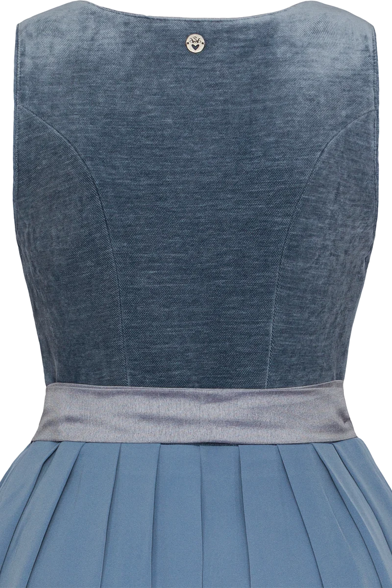 Midi-Stretchdirndl mit schimmerndem Samtoberteil