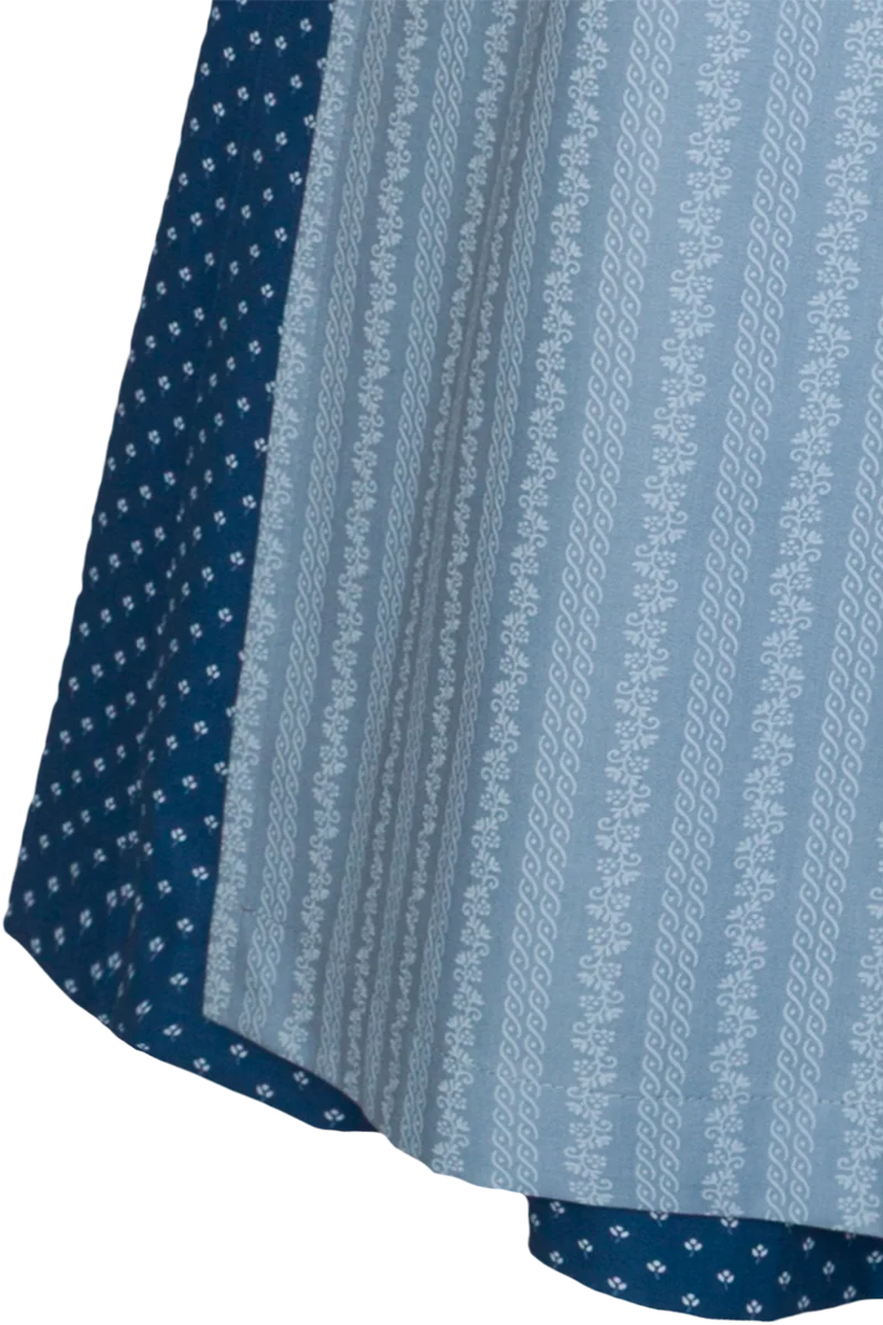 Baumwolldirndl lang mit eckigem Ausschnitt - jeans