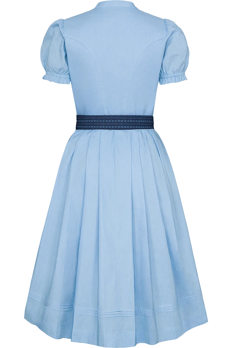 Dirndl aus Baumwolle mit Puffärmel - dunkelblau