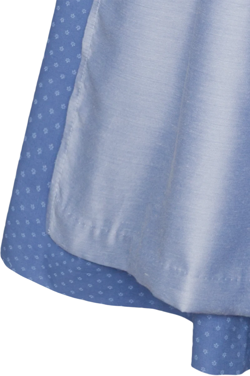 Leinen-Dirndl lang mit Perlmuttknöpfen