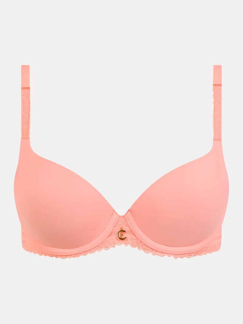 Chantelle – Romance Covering T-Shirt-BH, Fluorrosa