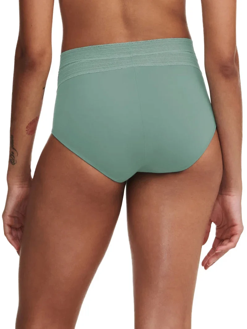 Chantelle - True Lace High-Waist Full Brief Trellis Green