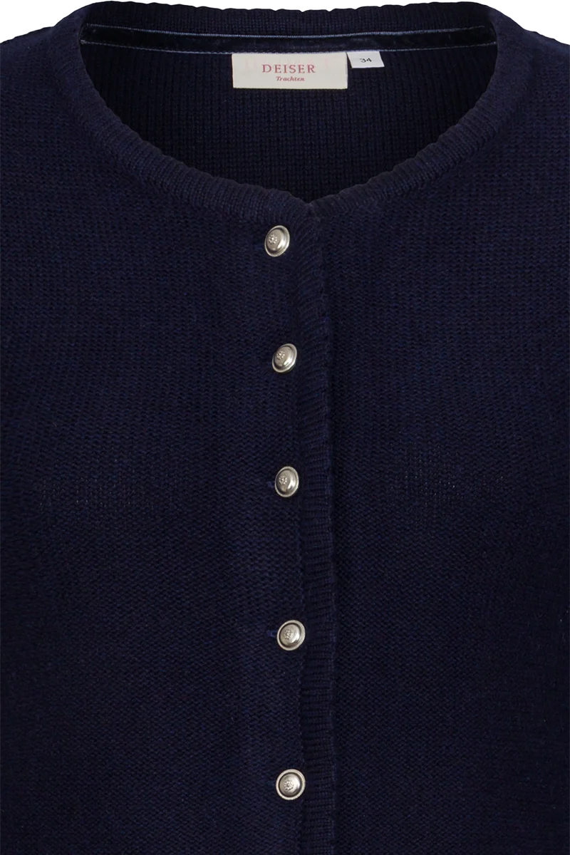 Damen Trachten-Strickjacke Dirndljacke - marine