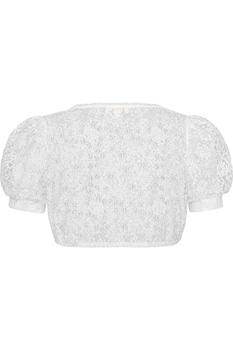Dirndlbluse mit Herzausschnitt