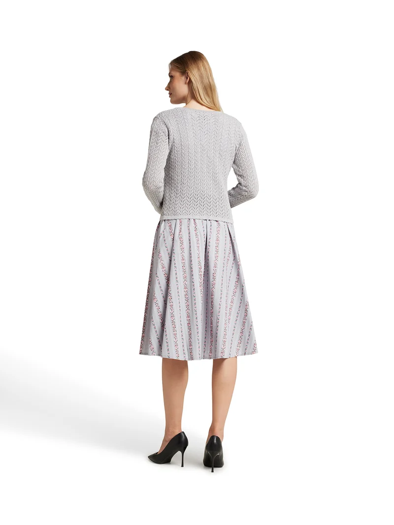 Strickjacke mit Ajourmuster