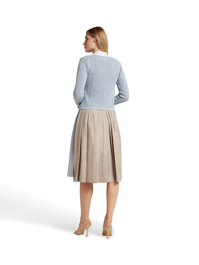 Strickjacke mit Ajourmuster